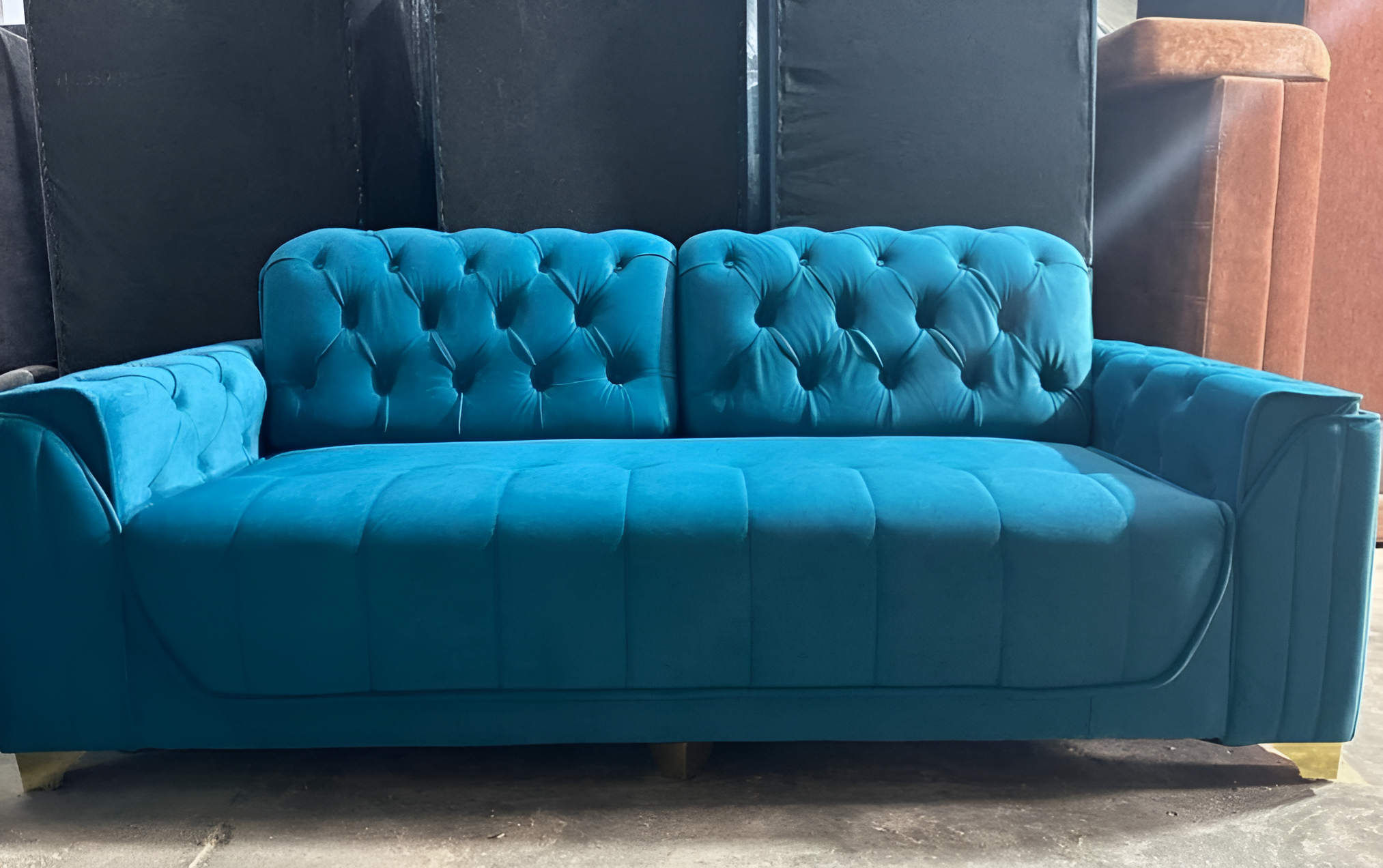 royal blue sofa